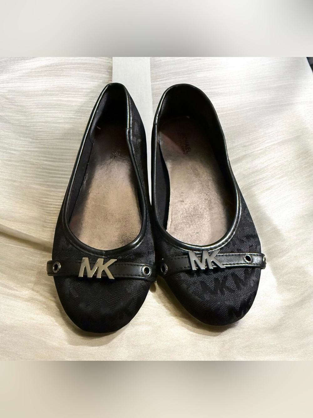 ✨Girls Michael Kors MK Logo Ballerina Flats Shoes Size 2